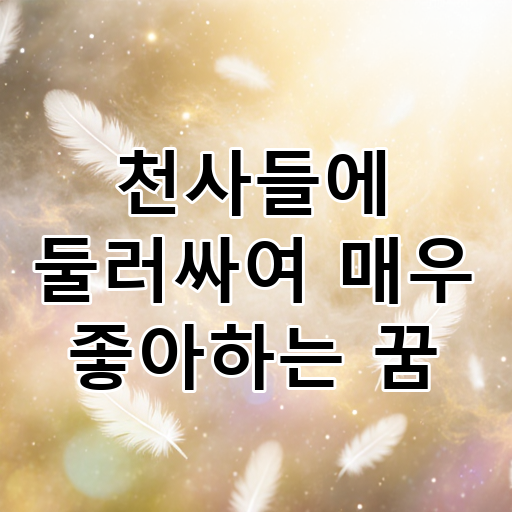 천사들에 둘러싸여 매우 좋아하는 꿈 대표 이미지