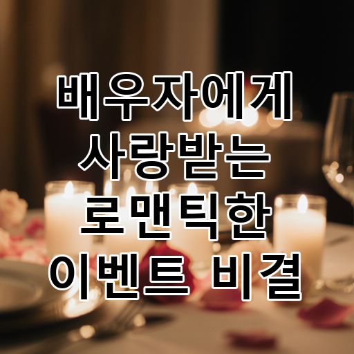 배우자에게 사랑받는 로맨틱한 이벤트 비결 대표 이미지