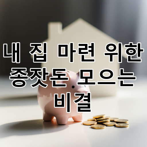 내 집 마련 위한 종잣돈 모으는 비결 대표 이미지