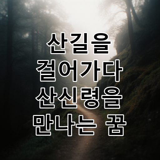 산길을 걸어가다 산신령을 만나는 꿈 대표 이미지