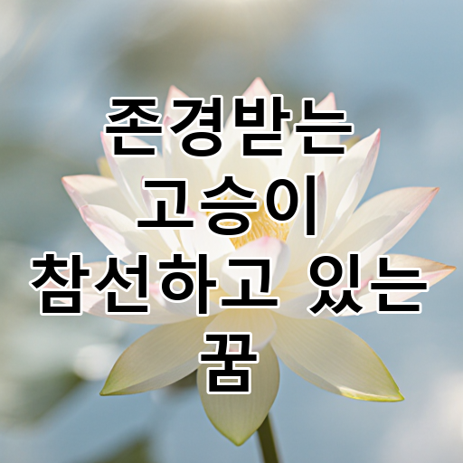 존경받는 고승이 참선하고 있는 꿈 대표 이미지