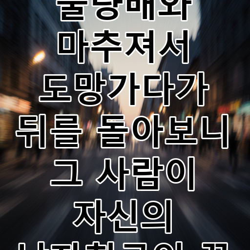 불량배와 마추져서 도망가다가 뒤를 돌아보니 그 사람이 자신의 남자친구인 꿈 대표 이미지