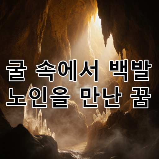 굴 속에서 백발 노인을 만난 꿈 대표 이미지