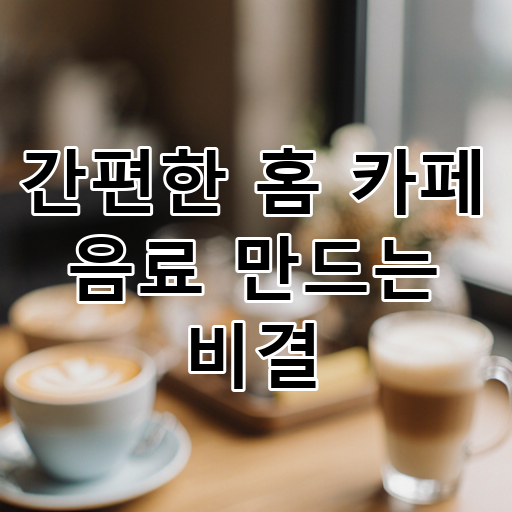 간편한 홈 카페 음료 만드는 비결 대표 이미지