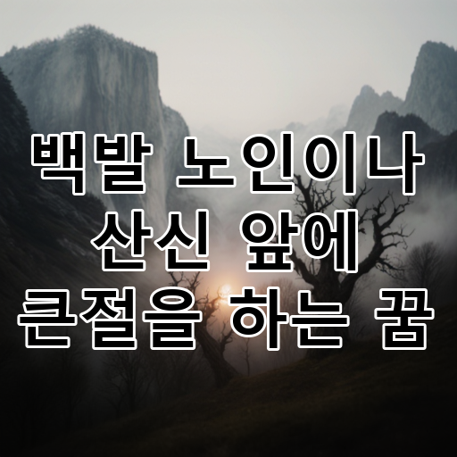 백발 노인이나 산신 앞에 큰절을 하는 꿈 대표 이미지