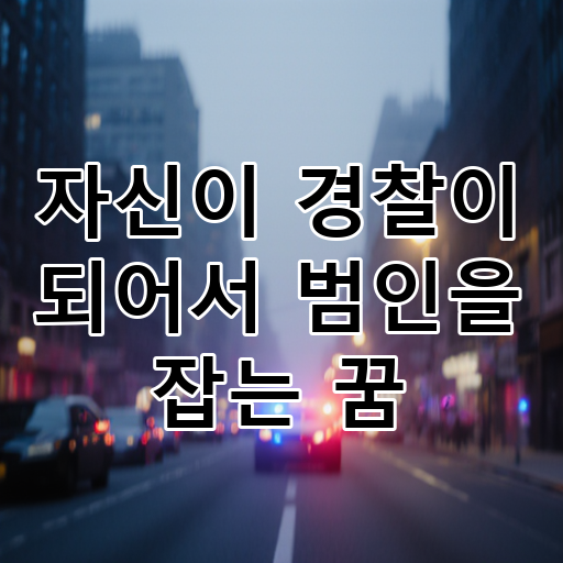 자신이 경찰이 되어서 범인을 잡는 꿈 대표 이미지