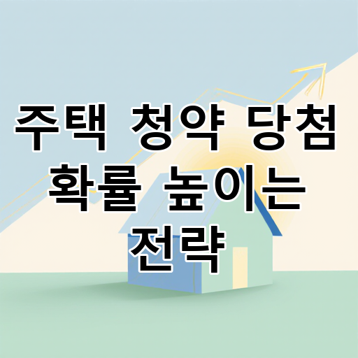 주택 청약 당첨 확률 높이는 전략 대표 이미지