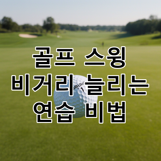 골프 스윙 비거리 늘리는 연습 비법 대표 이미지