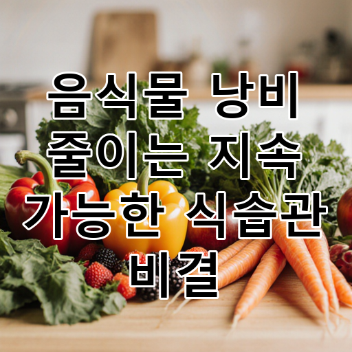 음식물 낭비 줄이는 지속 가능한 식습관 비결 대표 이미지