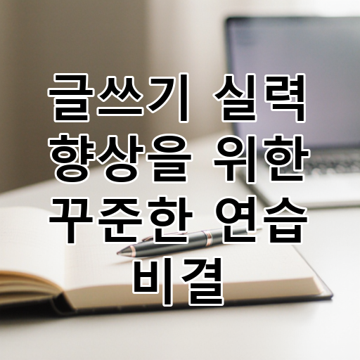 글쓰기 실력 향상을 위한 꾸준한 연습 비결 대표 이미지