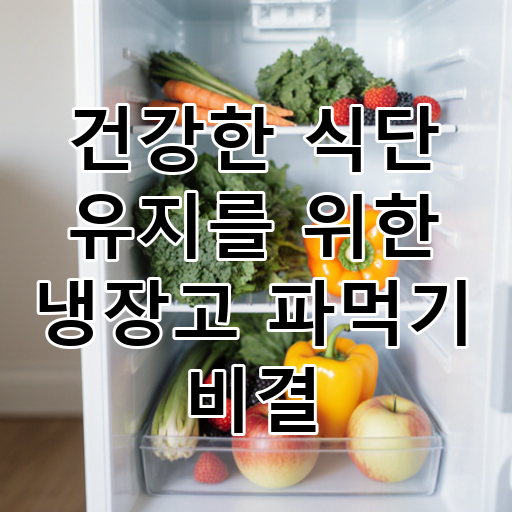 건강한 식단 유지를 위한 냉장고 파먹기 비결 대표 이미지