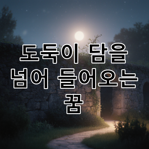 도둑이 담을 넘어 들어오는 꿈 대표 이미지