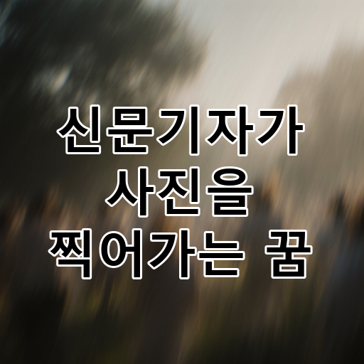 신문기자가 사진을 찍어가는 꿈 대표 이미지