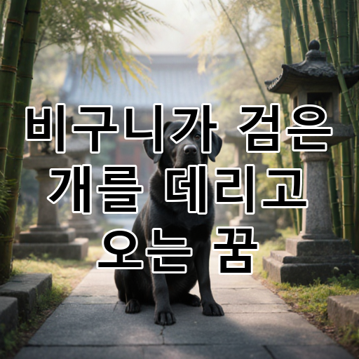 비구니가 검은 개를 데리고 오는 꿈 대표 이미지