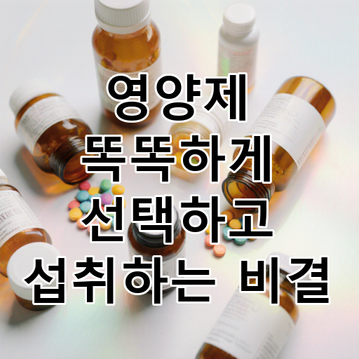 영양제 똑똑하게 선택하고 섭취하는 비결 대표 이미지