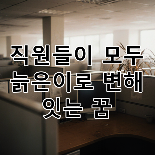 직원들이 모두 늙은이로 변해 잇는 꿈 대표 이미지