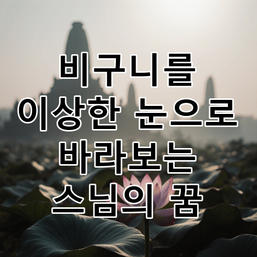 비구니를 이상한 눈으로 바라보는 스님의 꿈 대표 이미지