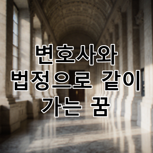 변호사와 법정으로 같이 가는 꿈 대표 이미지