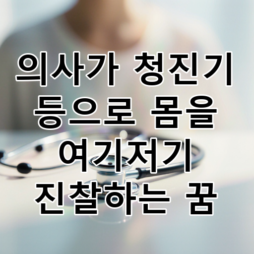 의사가 청진기 등으로 몸을 여기저기 진찰하는 꿈 대표 이미지
