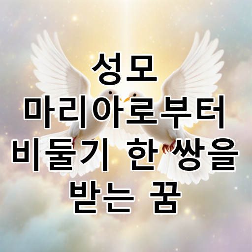 성모 마리아로부터 비둘기 한 쌍을 받는 꿈 대표 이미지