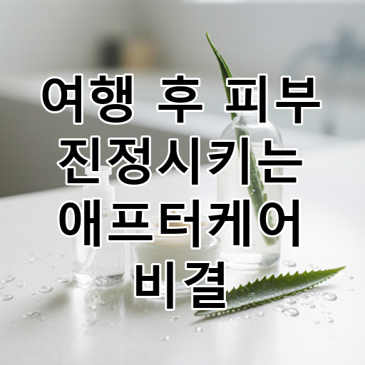 여행 후 피부 진정시키는 애프터케어 비결 대표 이미지