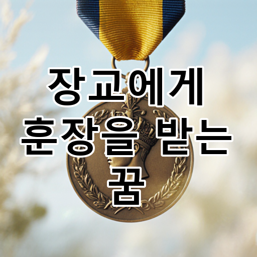 장교에게 훈장을 받는 꿈 대표 이미지