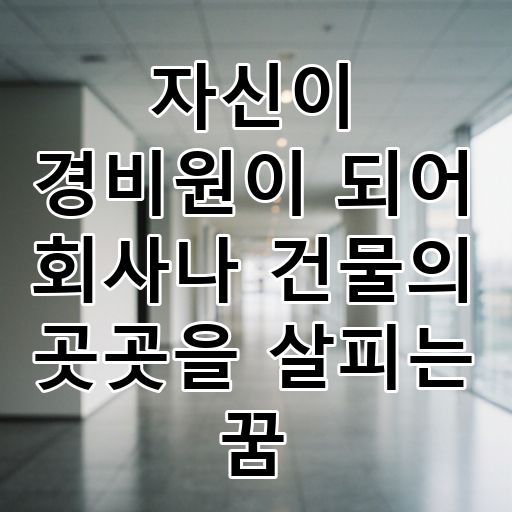 자신이 경비원이 되어 회사나 건물의 곳곳을 살피는 꿈 대표 이미지