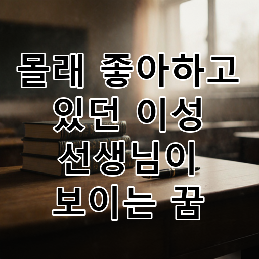 몰래 좋아하고 있던 이성 선생님이 보이는 꿈 대표 이미지