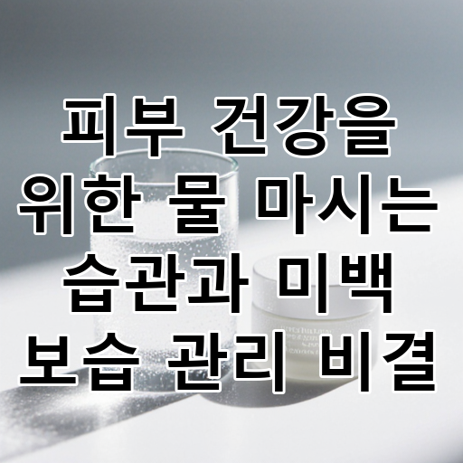 피부 건강을 위한 물 마시는 습관과 미백 보습 관리 비결 대표 이미지