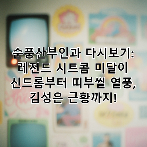 순풍산부인과 다시보기: 레전드 시트콤 미달이 신드롬부터 띠부씰 열풍, 김성은 근황까지! 대표 이미지