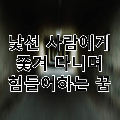 낯선 사람에게 쫓겨 다니며 힘들어하는 꿈 대표 이미지