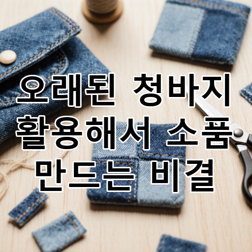 오래된 청바지 활용해서 소품 만드는 비결 대표 이미지