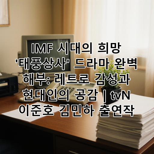 IMF 시대의 희망 '태풍상사' 드라마 완벽 해부: 레트로 감성과 현대인의 공감 | tvN 이준호 김민하 출연작 대표 이미지