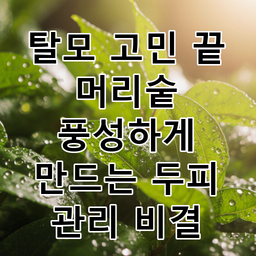 탈모 고민 끝 머리숱 풍성하게 만드는 두피 관리 비결 대표 이미지