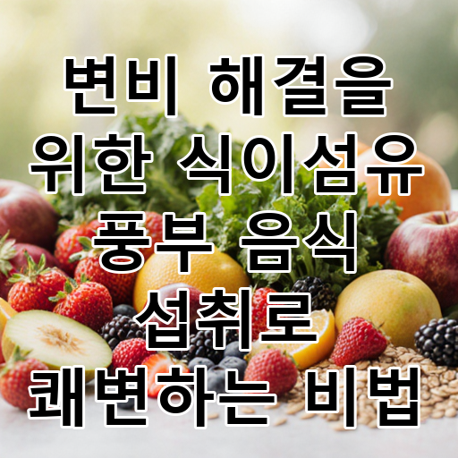 변비 해결을 위한 식이섬유 풍부 음식 섭취로 쾌변하는 비법 대표 이미지