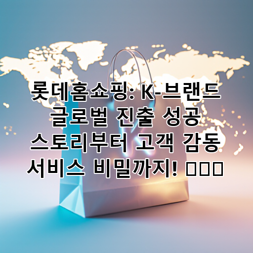 롯데홈쇼핑: K-브랜드 글로벌 진출 성공 스토리부터 고객 감동 서비스 비밀까지! 🛍️✨ 대표 이미지