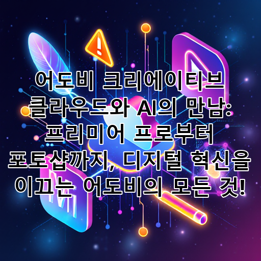 어도비 크리에이티브 클라우드와 AI의 만남: 프리미어 프로부터 포토샵까지, 디지털 혁신을 이끄는 어도비의 모든 것! 대표 이미지