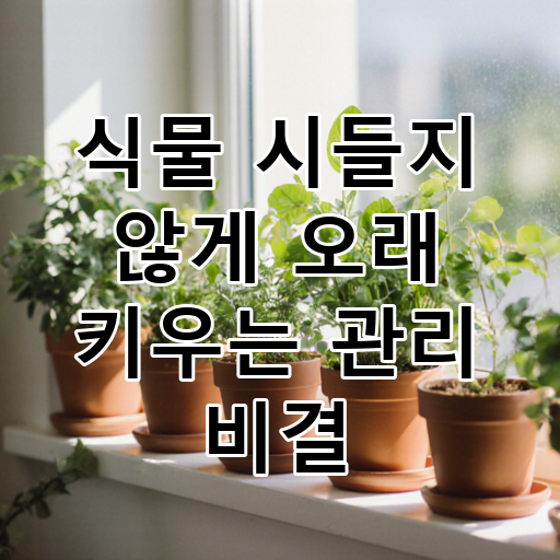 식물 시들지 않게 오래 키우는 관리 비결 대표 이미지