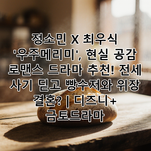 정소민 X 최우식 '우주메리미', 현실 공감 로맨스 드라마 추천! 전세 사기 딛고 빵수저와 위장 결혼? | 디즈니+ 금토드라마 대표 이미지