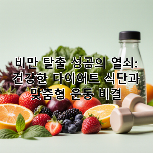 비만 탈출 성공의 열쇠: 건강한 다이어트 식단과 맞춤형 운동 비결 대표 이미지