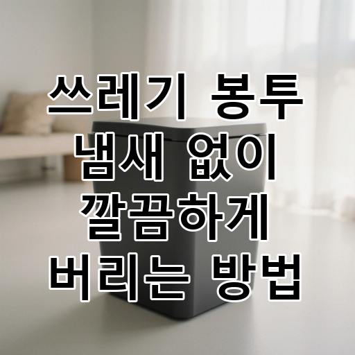 쓰레기 봉투 냄새 없이 깔끔하게 버리는 방법 대표 이미지