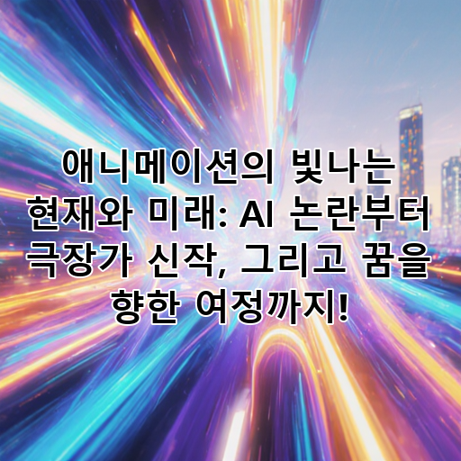 애니메이션의 빛나는 현재와 미래: AI 논란부터 극장가 신작, 그리고 꿈을 향한 여정까지! 대표 이미지