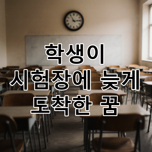 학생이 시험장에 늦게 도착한 꿈 대표 이미지