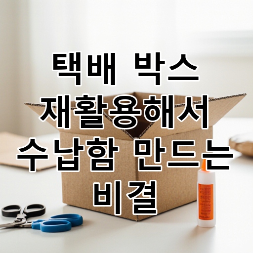 택배 박스 재활용해서 수납함 만드는 비결 대표 이미지