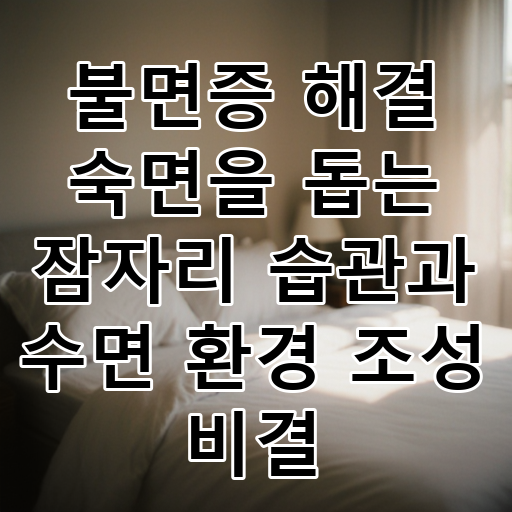 불면증 해결 숙면을 돕는 잠자리 습관과 수면 환경 조성 비결 대표 이미지